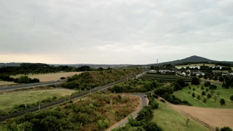Hyperlapse of passing train and highway 스톡 동영상 206824841