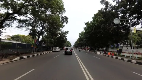 HYPERLAPSE PHH Mustofa (Suci) to Surapati Street by Car, Bandung, West Java Stock Footage 129676990