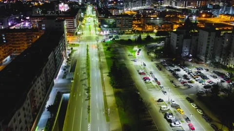 Hyperlapse Of Podgorica, night Stock Footage 231694321