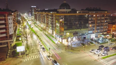Hyperlapse Of Podgorica, night Vidéo 231902514