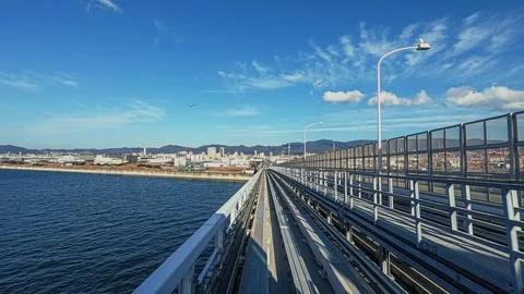 Hyperlapse POV from Kobe Portliner Vídeos de archivo 125433008