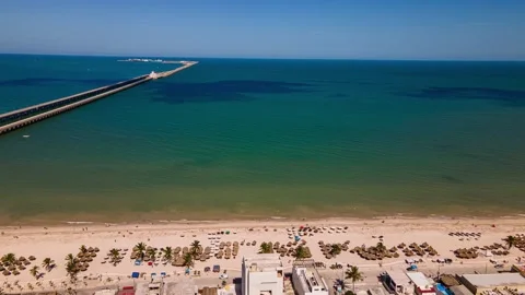 Hyperlapse in Progreso, Yucatán, México Stock Footage 144373665