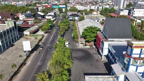 Hyperlapse public transport buses lined up at the transit terminal Stock Footage 346593020