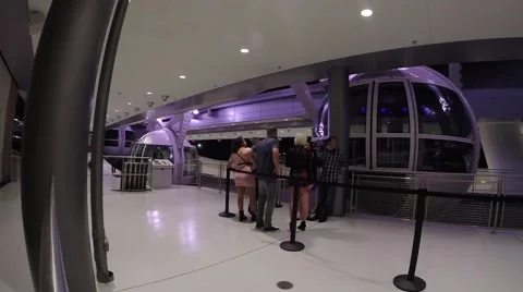 A hyperlapse ride on the High Roller ride in Vegas Stock Footage 47739552