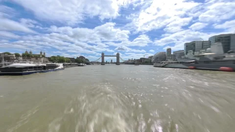 Hyperlapse on River Thames Stock Footage 288161227