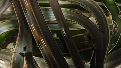 Hyperlapse  road complex 2 Stock-Footage 242874898