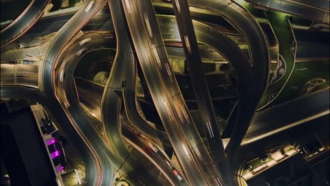 Hyperlapse  road complex Stock-Footage 242874876