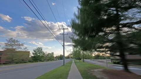 Hyperlapse of road in the park Stock Footage 131351643