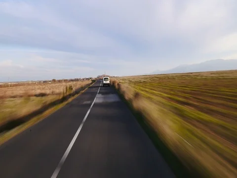 Hyperlapse road trip in country side Stock Footage 74176379