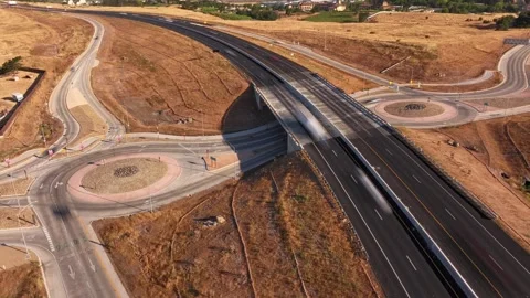Hyperlapse of roundabout in Napa. Video stock 340422736