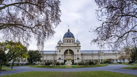 Hyperlapse of royal exhibition building from the front Video stock 313344623