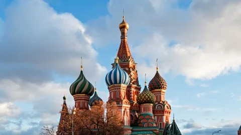 Hyperlapse of Saint Basil's Cathedral Stock Footage 98031893