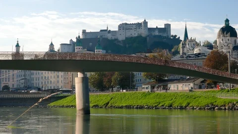 Hyperlapse of Salzburg, Austria. Stock Footage 95138669