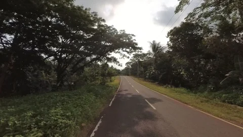 HYPERLAPSE Scenic Road View From a Car in South Coast Malang Balekambang Beach Vídeos de archivo 128923582