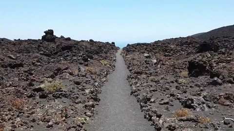 Hyperlapse of section of La ruta de los Volcanes. Canary islands, Spain Video stock 126790143