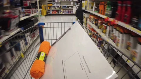 Hyperlapse shopping inside Walmart Supercenter Stock Footage 142086429
