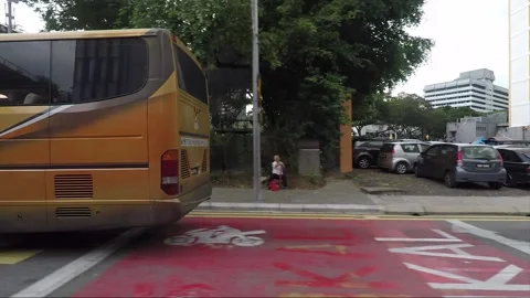 Hyperlapse, side vehicle shot, streets of Kuala Lumpur, Merdeka Square, Malaysia Stock Footage 224117469
