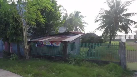 Hyperlapse, Side View from the road, Vehicle Shot, Driving, Cebu, Philippines Stock Footage 255047385