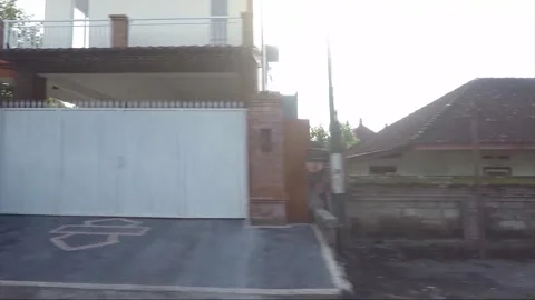 Hyperlapse, Side View, Vehicle Shot, Driving on the road, Bali, Indonesia Stock Footage 252998364