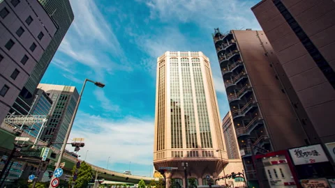 Hyperlapse Skycraper in Osaka Japan Stock Footage 277404868