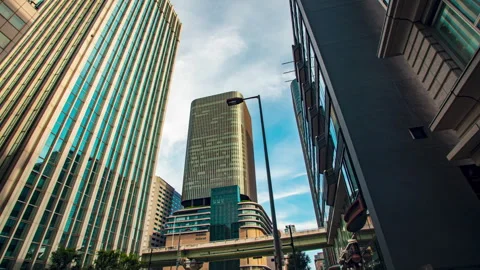 Hyperlapse Skycraper in Osaka Japan Stock Footage 277404956