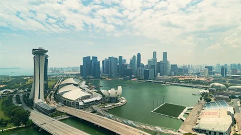 Hyperlapse of the skyline as seen from the wheel (daytime) Stock Footage 102241444