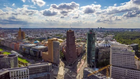 Hyperlapse of Sony Center at Potsdamer Platz in Berlin, Germany. Video stock 144715563