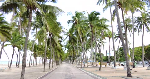 Hyperlapse speed footage on walking along the tropical Thailand famous beach Stock Footage 158223040