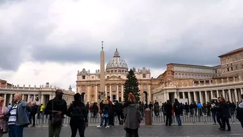 Hyperlapse of St Peter's Square In Vatican in Rome Stock Footage 82759309