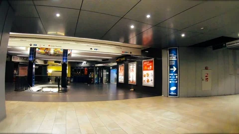 Hyperlapse in the subway or metro of Hamburg, Germany Stock-Footage 100760101