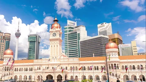Hyperlapse of Sultan Abdul Samad Building Kuala Lumpur Stock Footage 343151853