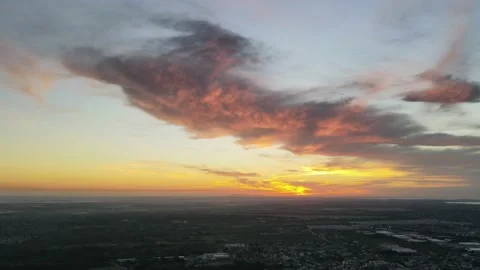 Hyperlapse sun shines on the clouds Stock Footage 146545280