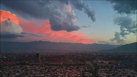 Hyperlapse sunset with clouds 3 Stock-Footage 242875024