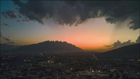 Hyperlapse sunset with clouds Stock-Footage 242875040