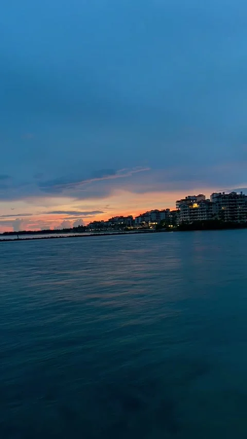 Hyperlapse sunset at Miami South Beach Stock Footage 276824525
