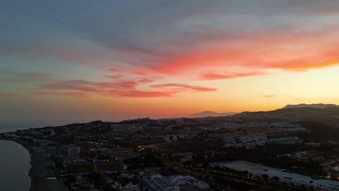 Hyperlapse Sunset Over La Cala de Mijas Costa del Sol Spain 動画素材 339077292