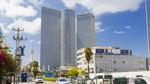Hyperlapse in Tel Aviv Vídeo Stock 86708052