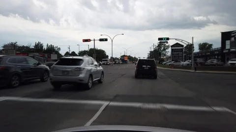 Hyperlapse through boulevard St Jean in the West Island. Stock Footage 119648273