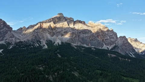 Hyperlapse Through the Dolomites Mountain Range at Sunrise, Italy Stock Footage 337524541