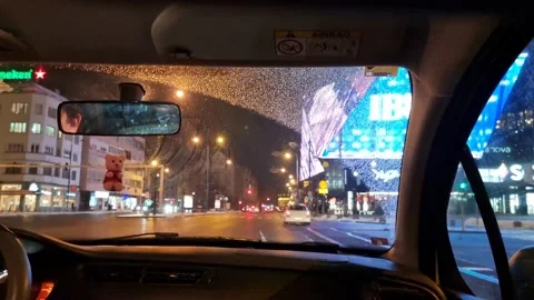 Hyperlapse Time Lapse Drive Through the City Center of Sarajevo Stock Footage 231518671