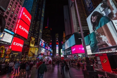 Hyperlapse Time square. Stock Footage 122985425