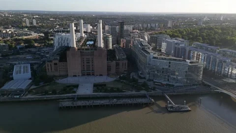 Hyperlapse, Timelapse Battersea Power Station, 25th Sep 2026, London Stock Footage 345993745