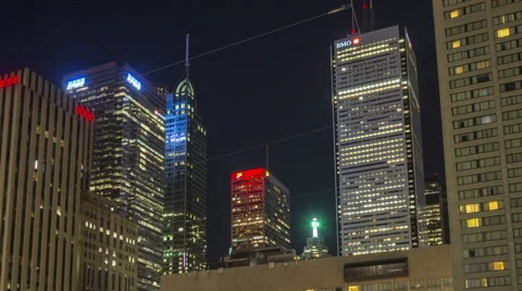 Hyperlapse / Timelapse downtown Toronto Stock Footage 50057031