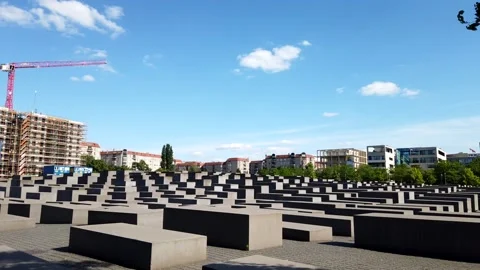 Hyperlapse Timelapse Memorial to the Murdered Jews Berlin Stock Footage