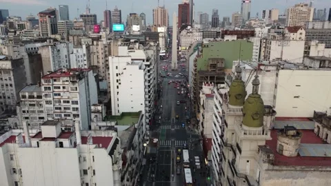 Hyperlapse Timelapse Of The Obelisk In Downtown Buenos Aires, Argentina Video stock 159300834