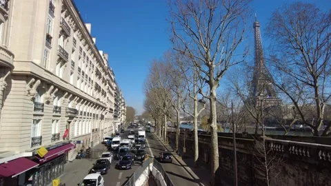 Hyperlapse timelapse people and traffic in Paris Stock Footage 171566538