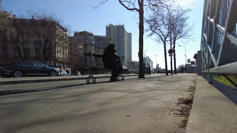 Hyperlapse timelapse people and traffic in Paris Stock Footage 171566656