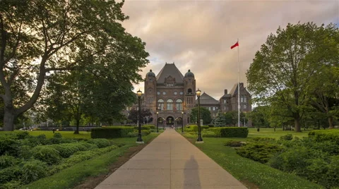 Hyperlapse / Timelapse at Queen's Park, Toronto Stock Footage 50032173