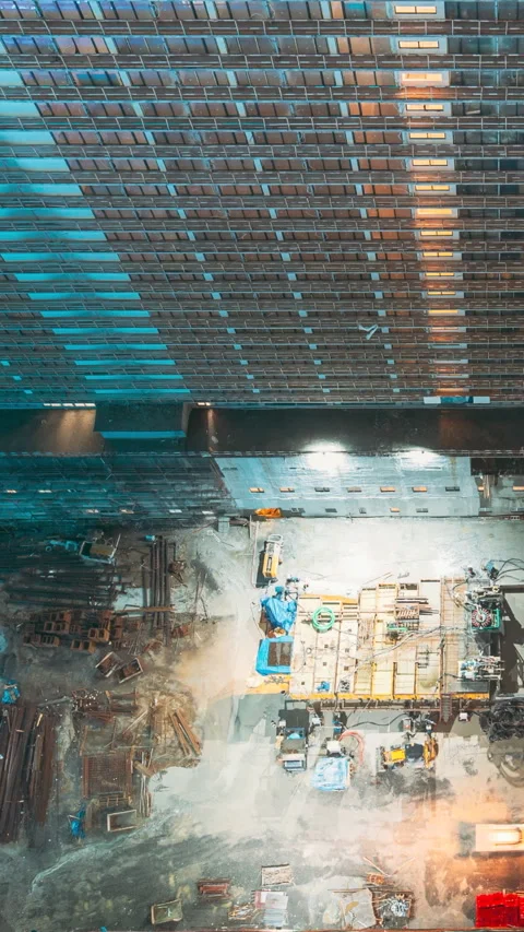 Hyperlapse timelapse time lapse flat view Construction And Development Of Modern Stock Footage 300751447