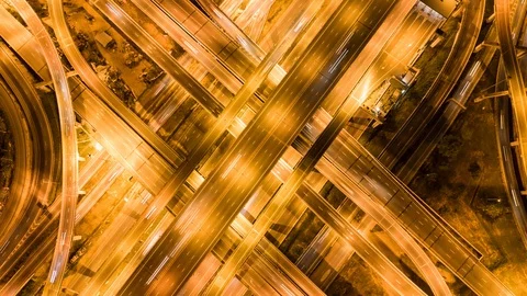 Hyperlapse timelapse of traffic on the highway (urban transportation) Stock Footage 89766146